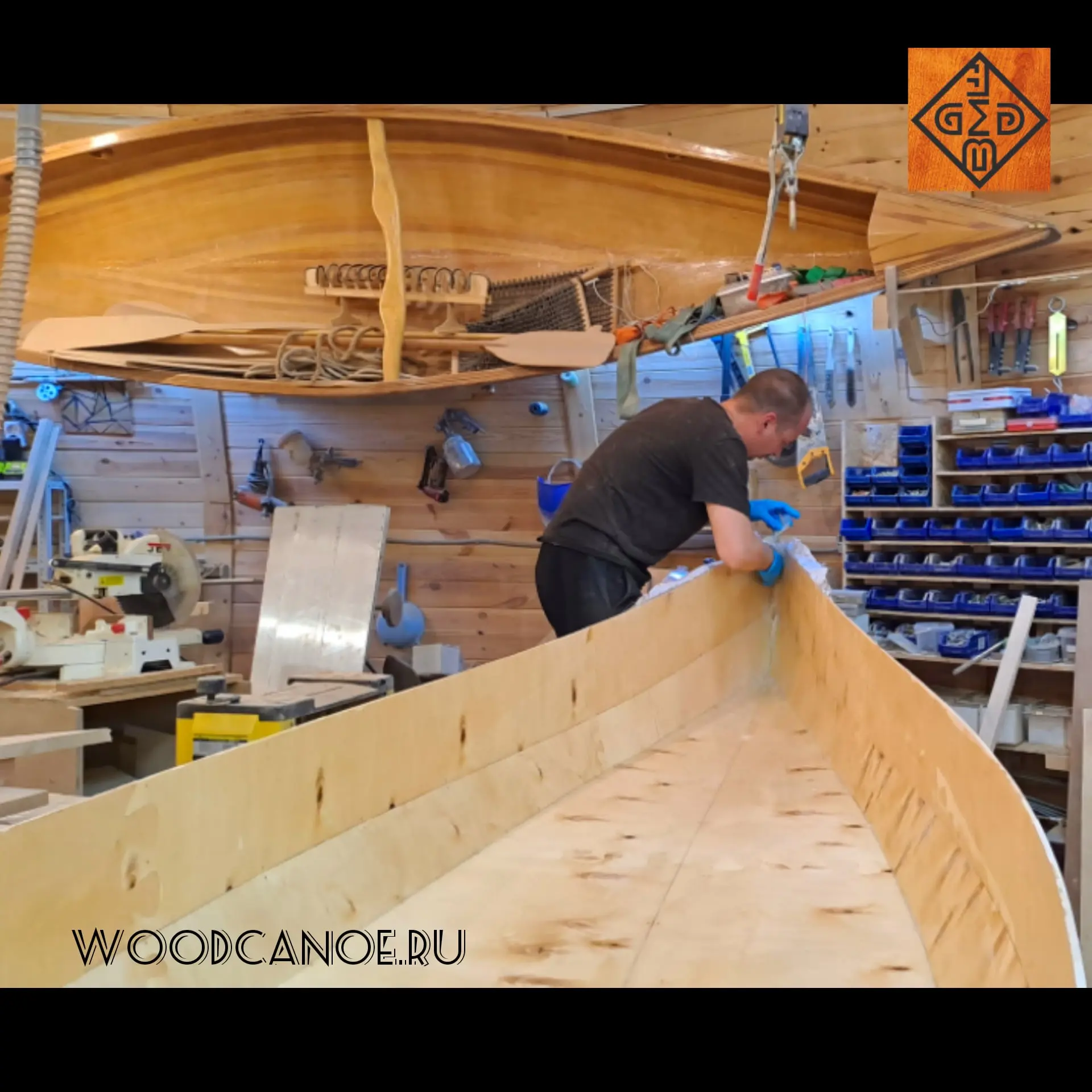 сборка корпуса деревянной лодки